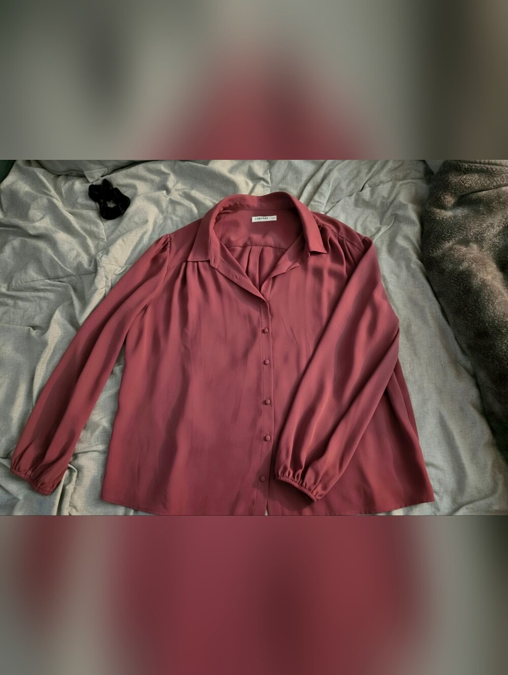 Reitmans Woman Dusty Rose Satin Button Front Blouse Size | Size XXL